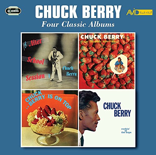 CD cover for Chuck Berry’s four classic albums, featuring album art.
