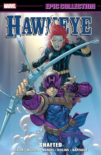 Hawkeye and Mockingbird in costume, holding bows, on a comic book cover.