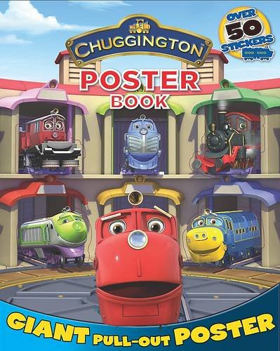 Chuggington" poster book cover featuring colorful cartoon trains in bays.