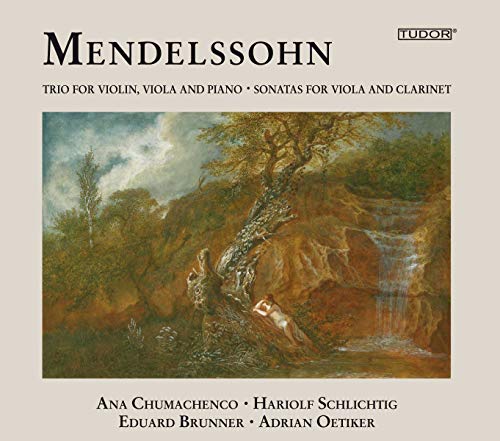 CD cover for Mendelssohn sonatas featuring a landscape painting of a tree.