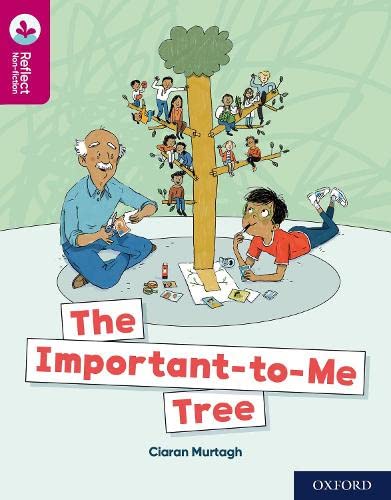 Book cover with children and an older man painting around a tree.