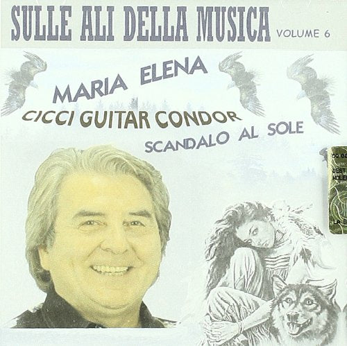 CD cover featuring portraits, birds, and a wolf with text in Italian.