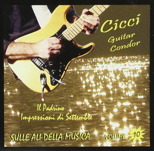 CD cover: hands playing a yellow electric guitar over a gold background.