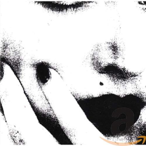 Black and white abstract portrait with a large letter “a” overlay.