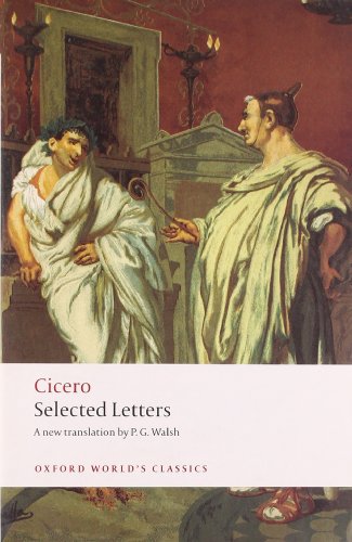 Book cover: “Cicero Selected Letters” with a classical painting.