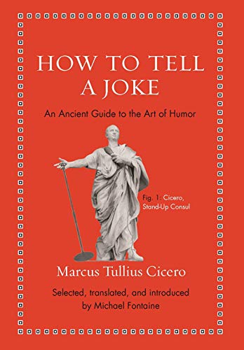 Book cover with red background, white text, and a statue of Cicero holding a microphone.