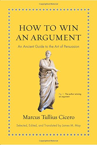 Yellow book cover with a statue of Cicero and bold title text.