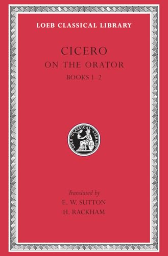 Red book cover with gold lettering: "Cicero, On the Orator, Books 1–2".
