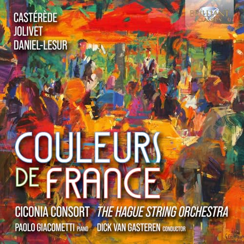 CD cover for “Couleurs De France” with abstract, colorful painting.