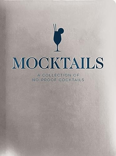 Gray book cover with blue text reading "MOCKTAILS" and a cocktail glass icon.