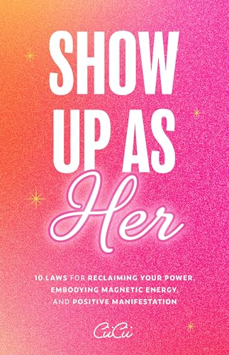 Book cover with pink glitter background and bold white and script text.