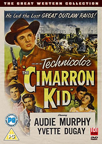 DVD cover art for The Cimarron Kid featuring Audie Murphy and a Western train scene.