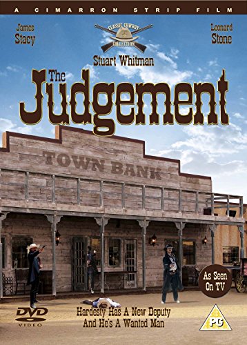 DVD cover for "The Judgement" featuring a Western town bank and figures.