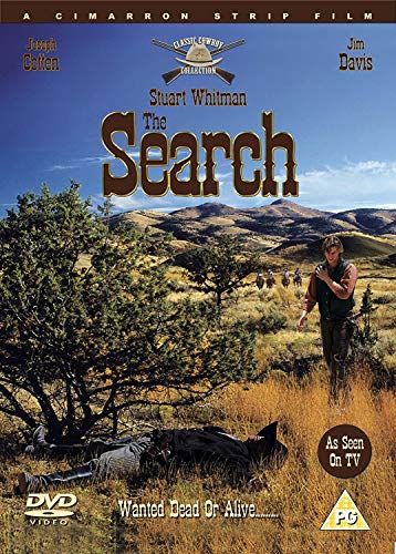 DVD cover for "Cimarron Strip - The Search" featuring a cowboy and landscape.