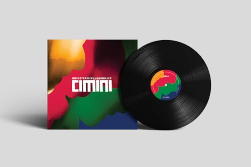 Cimini vinyl record with colorful abstract cover art and label.