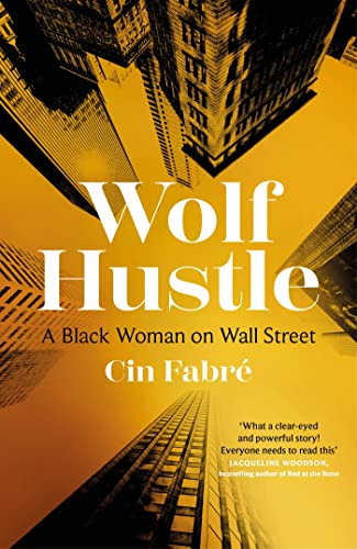 Book cover for "Wolf Hustle" with yellow background and city skyline.