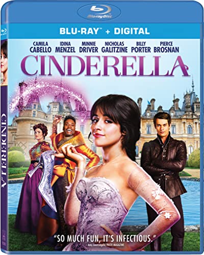 Cinderella Blu-ray cover featuring Camila Cabello and cast members.