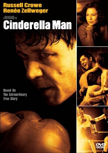 DVD cover for "Cinderella Man" featuring Russell Crowe and Renée Zellweger.