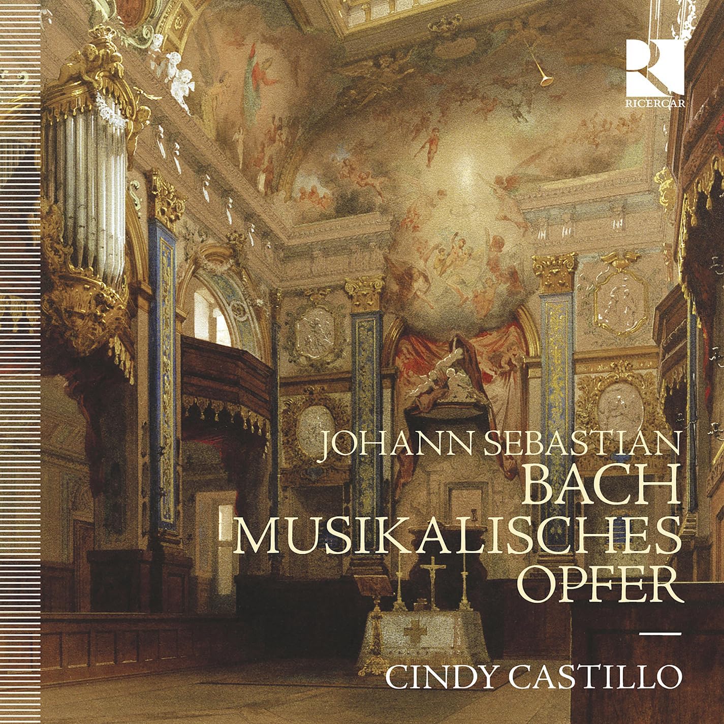 CD cover for Johann Sebastian Bach’s *Musikalisches Opfer* by Cindy Castillo.