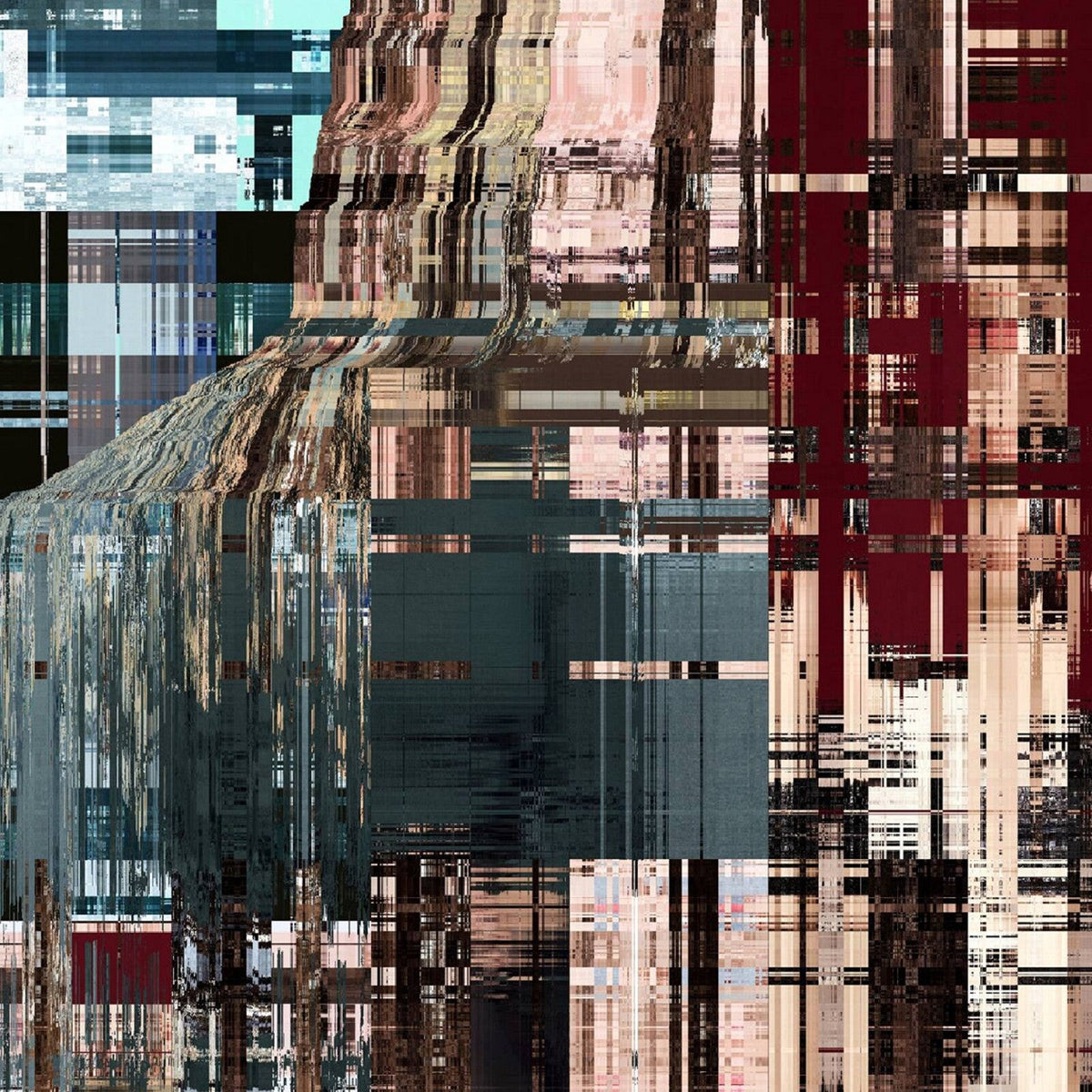 Abstract, glitched digital art CD cover for Cindytalk’s “Subterminal.”