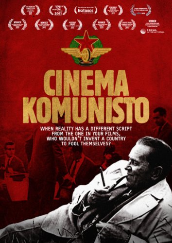 “Cinema Komunisto” DVD cover: red background, star emblem, and film portraits.
