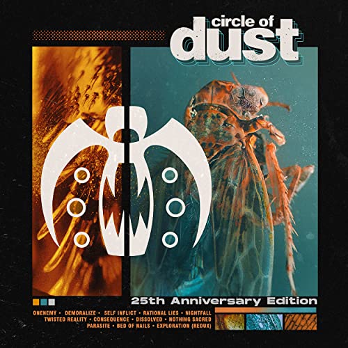 Album cover for Circle of Dust’s 25th Anniversary Edition, featuring insect imagery.