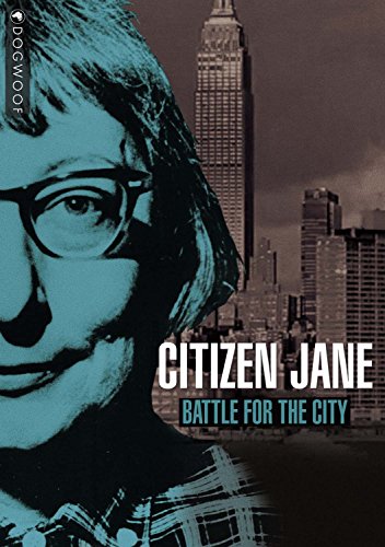 DVD cover featuring Jane Jacobs portrait with a city skyline background.