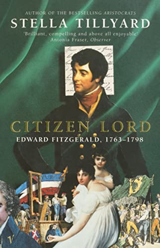 Book cover: portrait of a man, woman, and historical scene, titled "Citizen Lord".