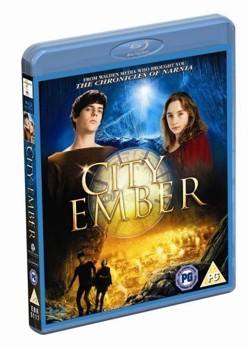 City of Ember" Blu-ray case featuring two young people in a dark city.