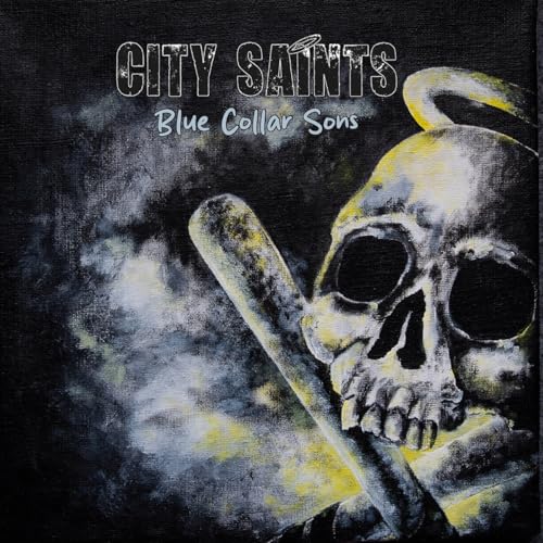 Album cover: painted skull with a baseball bat, dark and gritty style.