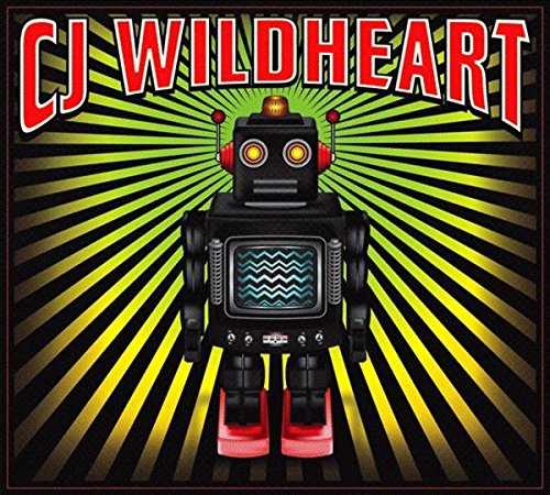 CJ Wildheart album cover featuring a black robot with red accents.