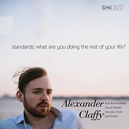 CD cover featuring a portrait of Alexander Claffy and jazz musician names.