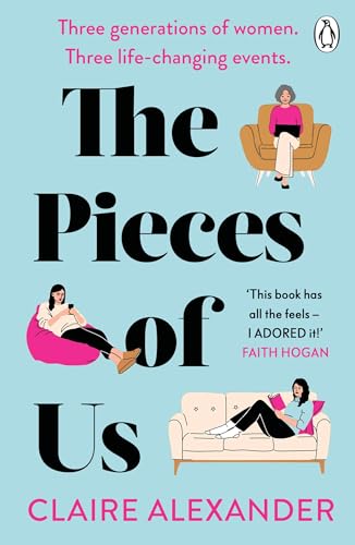 Book cover with three women of different ages relaxing on various seats.