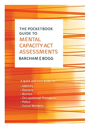 Orange book cover with title "The Pocketbook Guide to Mental Capacity Act Assessments".