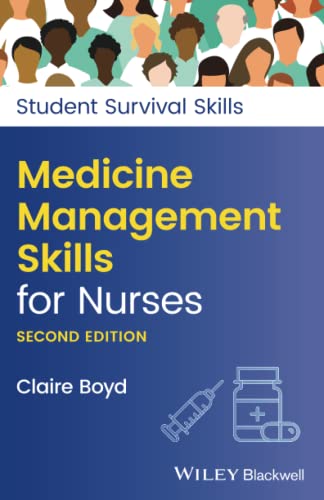 Book cover: “Medicine Management Skills for Nurses,” second edition, with medical icons.