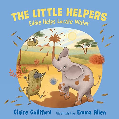 Children’s book cover: elephant, sloth, and meerkat in a savanna landscape.