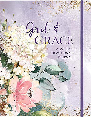 Floral devotional journal titled "Grit & Grace" with gold lettering.