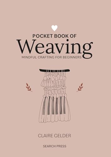 Book cover with weaving illustration, title “Pocket Book of Weaving”.