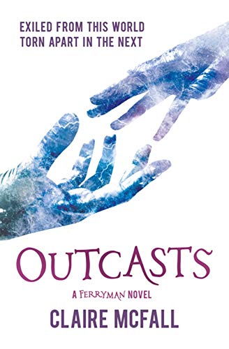 Book cover featuring two hands reaching toward each other with a blue water texture.