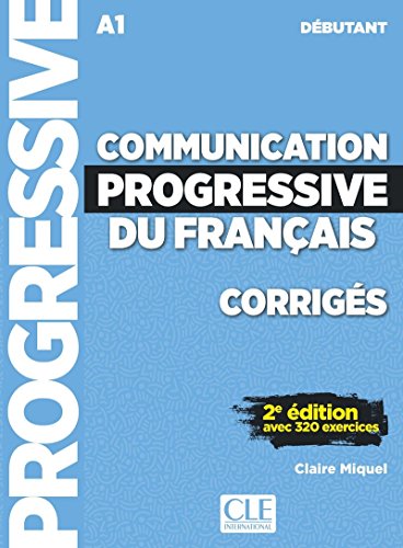 Blue French language textbook cover, “Communication Progressive du Français: Niveau débutant.”