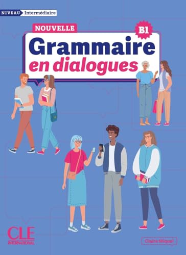 French grammar textbook cover with illustrated people and “B1” level marking.
