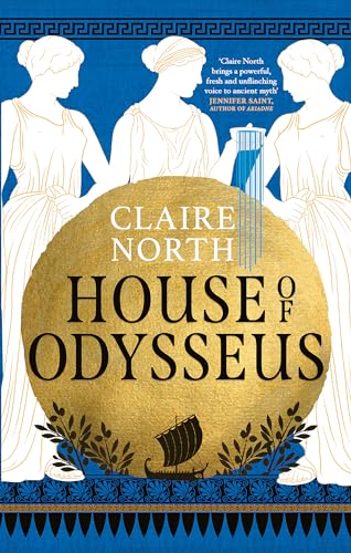 Book cover with three draped women and golden text: "House of Odysseus".