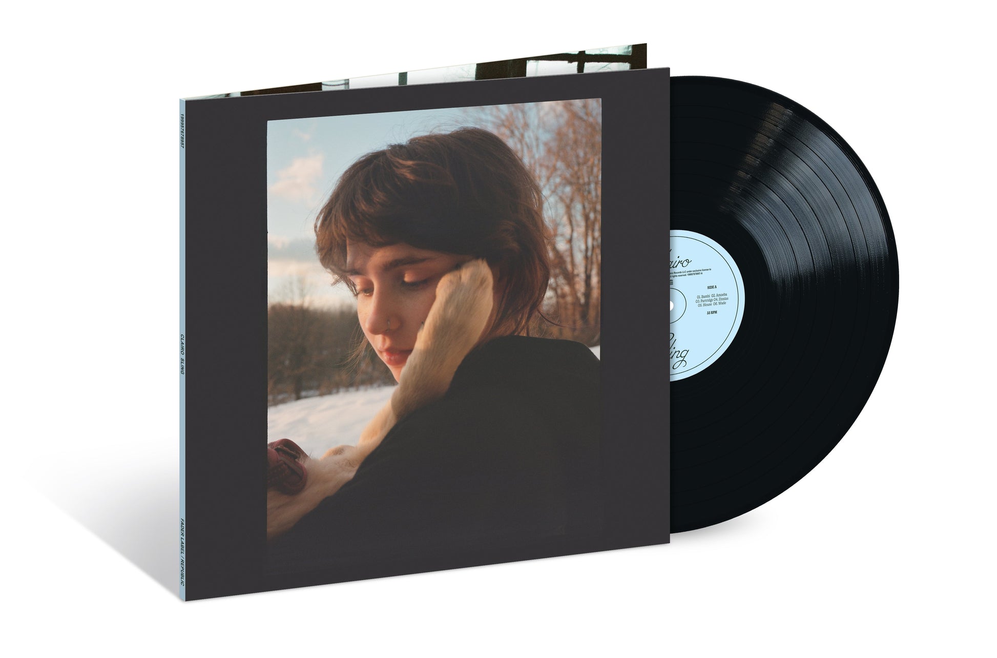 “Sling” vinyl record featuring Clairo with her arms around her head.