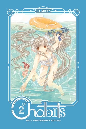 Anime girl with long hair in water with small dolls and orange floatie.