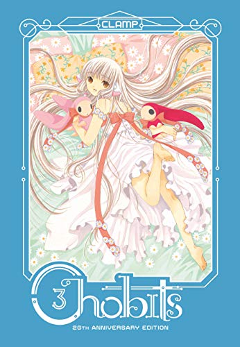 “Chobits” manga volume 3 cover featuring a blonde girl with two persocom companions.