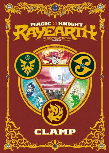 Red manga box set cover with fantasy art and the title "Magic Knight Rayearth".
