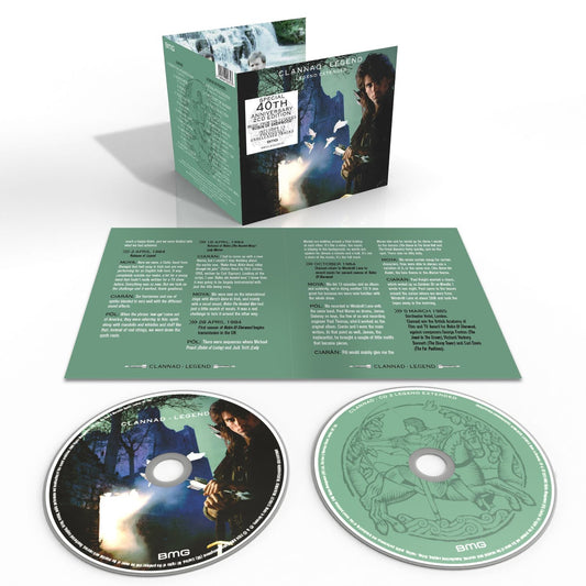 Clannad Legend 2CD set with open digipak case, liner notes, and two printed discs.