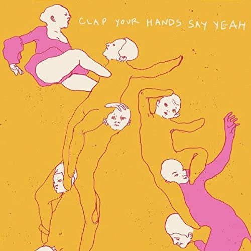 Album cover with stylized figures in pink and orange on a yellow background.