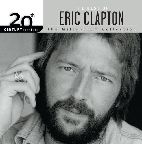 Eric Clapton album cover, black and white portrait of a man.