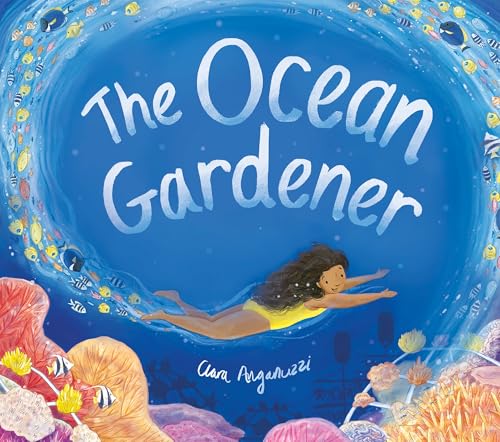 Book cover: girl swimming amongst coral and colorful fish.